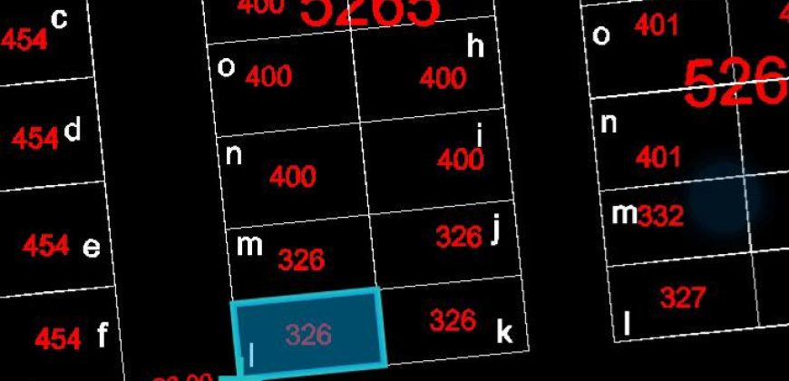 Parcelle de 326 m² sur 2 Voies de 15 et 20 m