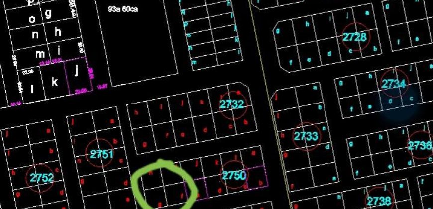 Parcelle de 500 m² sur 2 Voies de 10 et 15 m