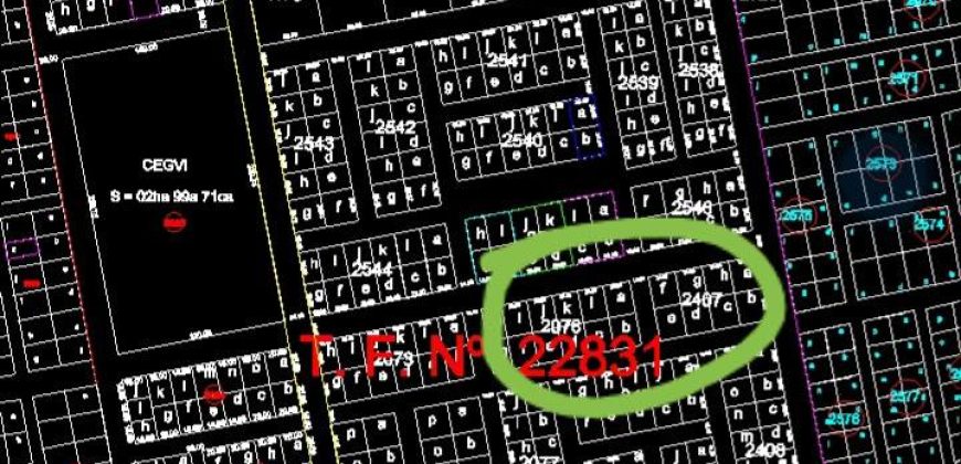 Terrain Clôturé de 300 m²,  à l’Est de CEG 6
