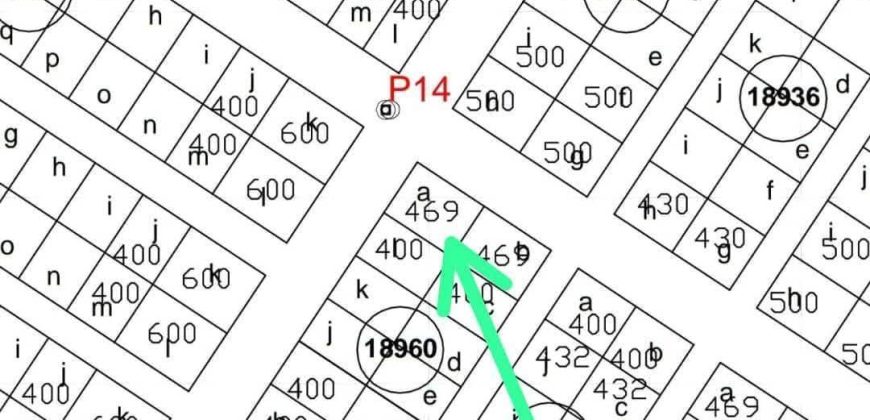 Terrain Urbain Clôturée, 469 m², Lotissement – SATU