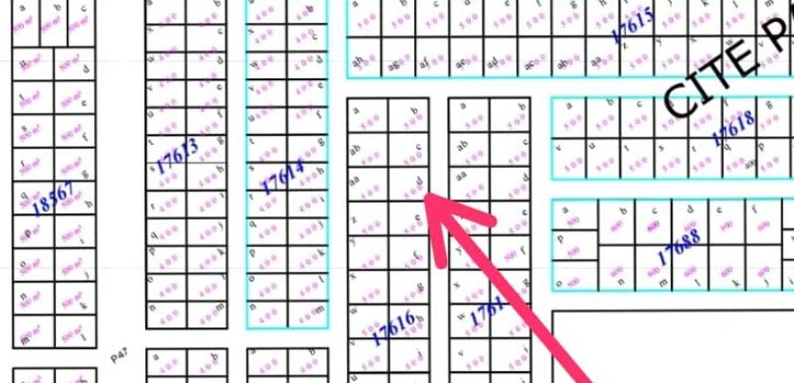 Parcelle de 500 m² sur une Grande Voie de 15 m