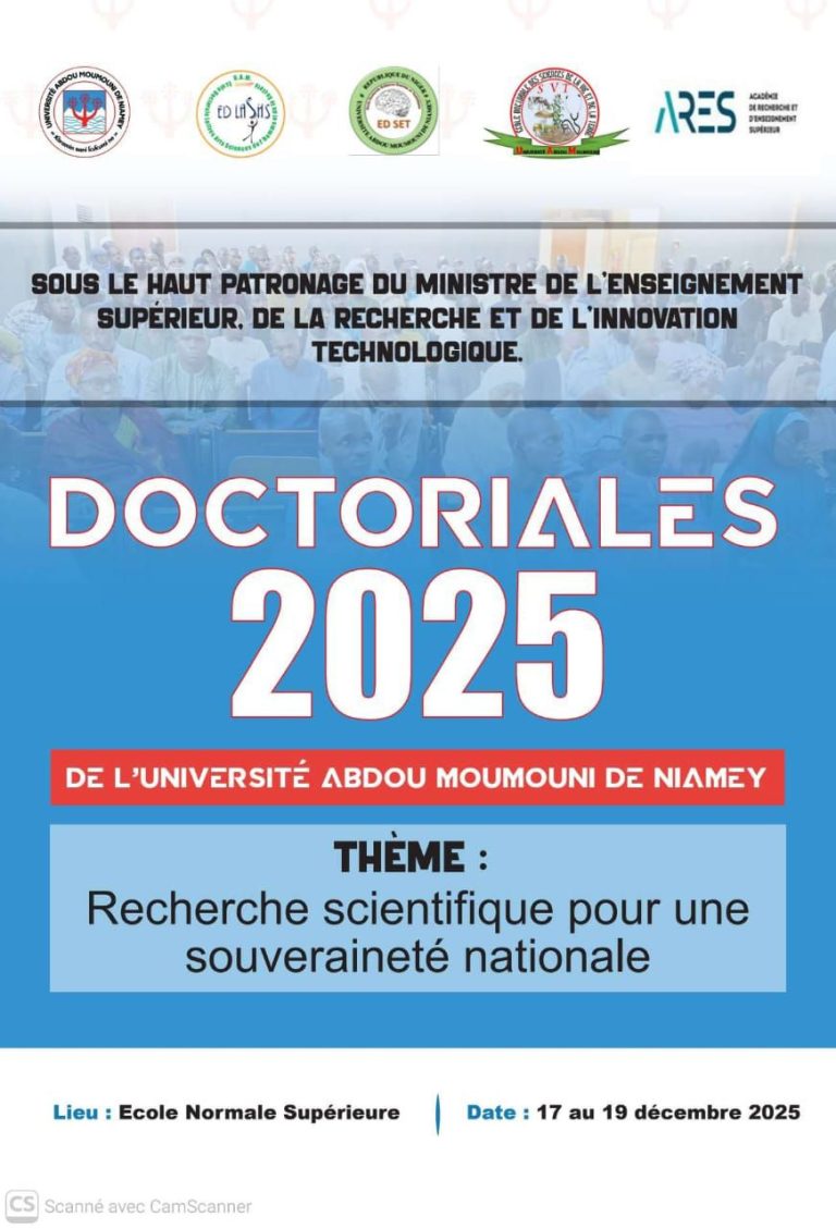 DOCTORIALES 2025 : RECHERCHE SCIENTIFIQUE POUR UNE SOUVERAINETÉ NATIONALE
