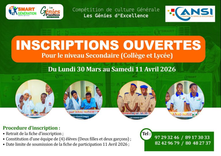 INSCRIPTIONS : LES GÉNIES D’EXCELLENCE – 2ᵉ ÉDITION