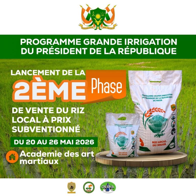 DEUXIÈME PHASE DE VENTE DU RIZ LOCAL À PRIX SUBVENTIONNÉ