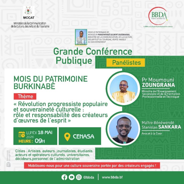 GRANDE CONFÉRENCE : MOIS DU PATRIMOINE BURKINABÈ 2026