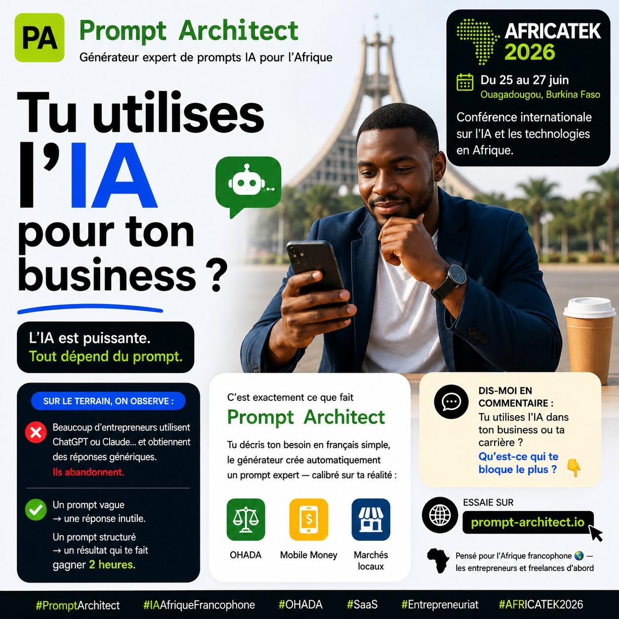AFRICATEK 2026 – OUAGADOUGOU : UNE CONFÉRENCE INTERNATIONALE SUR L’IA ET LES TECHNOLOGIES EN AFRIQUE