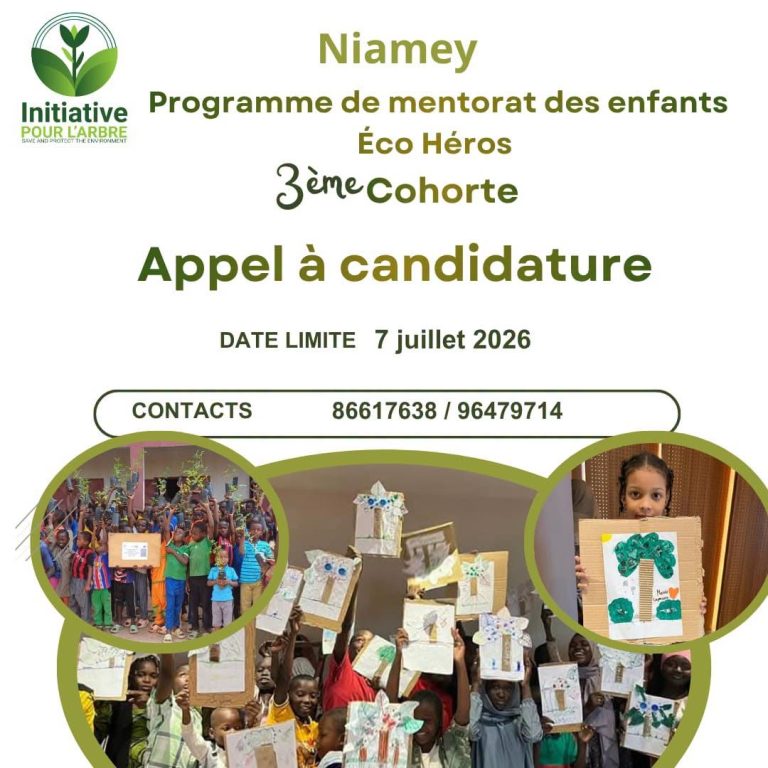 APPEL À CANDIDATURE – 3ᵉ COHORTE DES ENFANTS ÉCO HÉROS
