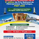 PRIX NATIONAL DE L’ENTREPRENEUR TOURISTIQUE (PNET) 2026 – 8ᵉ ÉDITION