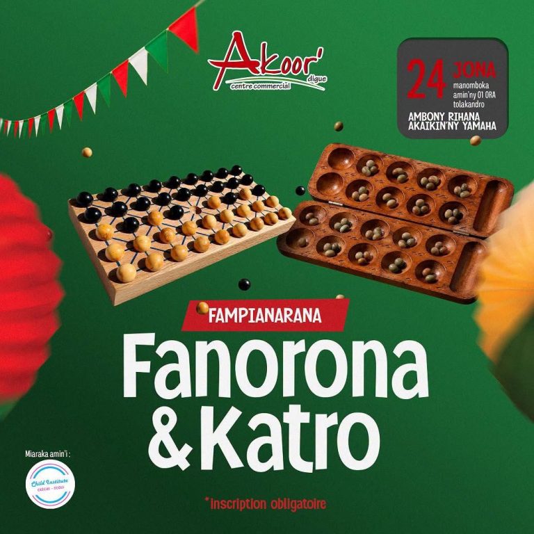INITIATION AUX JEUX TRADITIONNELS MALGACHES FANORONA & KATRO