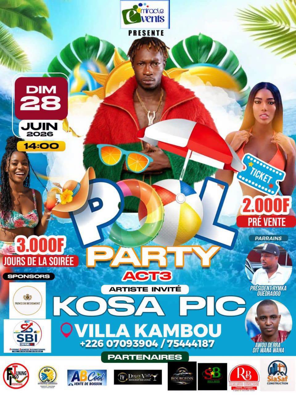 POOL PARTY ACTE 3 : LE RENDEZ-VOUS À NE PAS MANQUER À BOBO-DIOULASSO