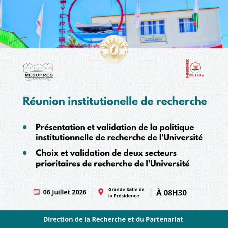 RECHERCHE – L’UNIVERSITÉ DE TOLIARA FIXE LE CAP