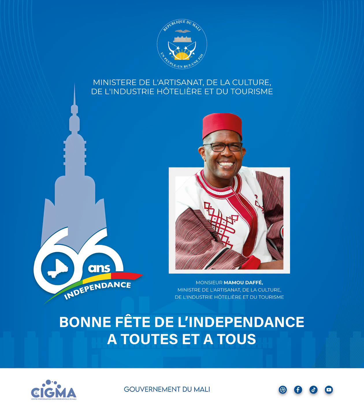 66 ANS D’INDÉPENDANCE DU MALI || VOEUX DU MINISTRE DAFFÉ