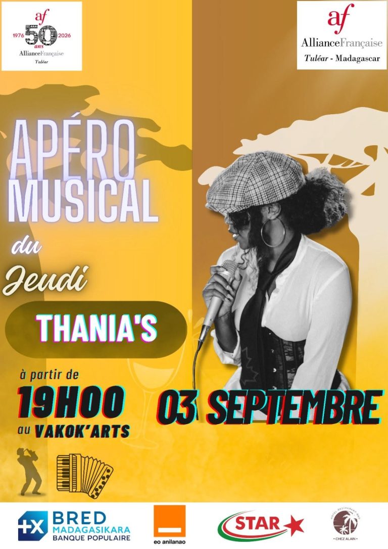 APÉRO MUSICAL DU JEUDI 3 SEPTEMBRE : THANIA’S