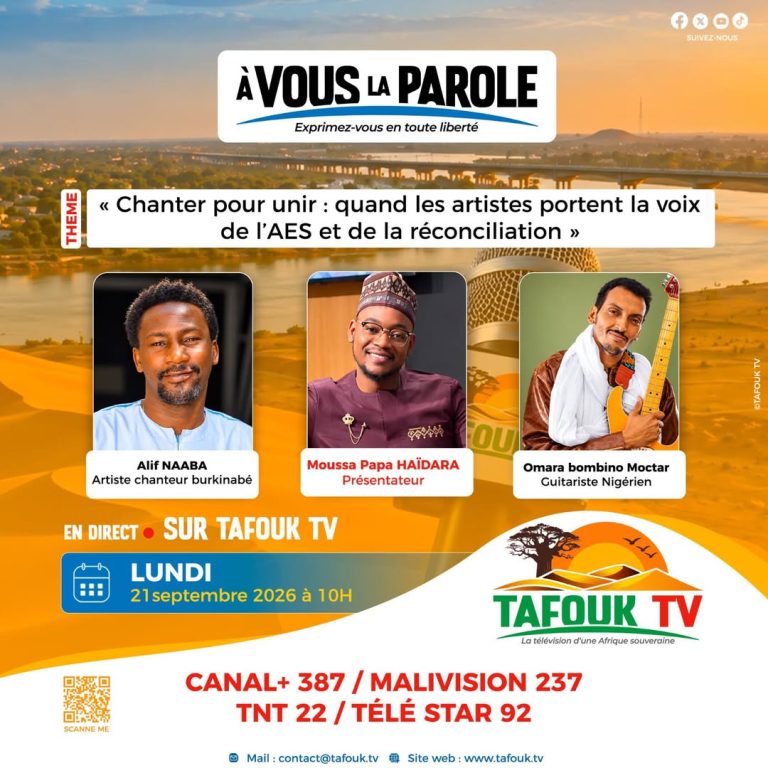EN DIRECT SUR TAFOUK TV : AVEC ALIF NAABA, OMARA BOMBINO MOCTAR ET MOUSSA PAPA HAÏDARA