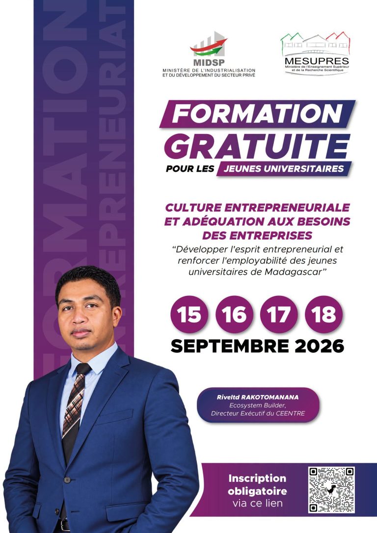 FORMATION GRATUITE POUR LES JEUNES UNIVERSITAIRES | 1ère COHORTE ANTANANARIVO
