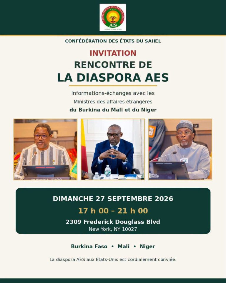 RENCONTRE D’INFORMATIONS ET D’ÉCHANGES DE LA DIASPORA AES À NEW YORK