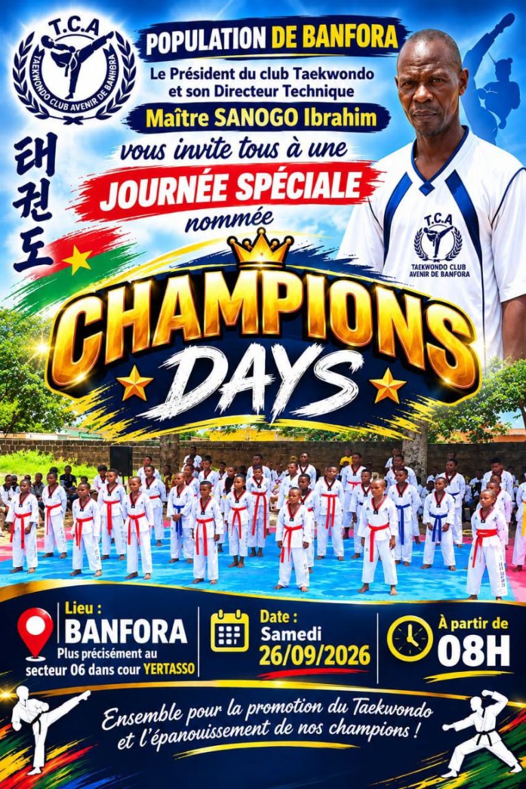 TAEKWONDO CLUB AVENIR DE BANFORA : CHAMPIONS DAY