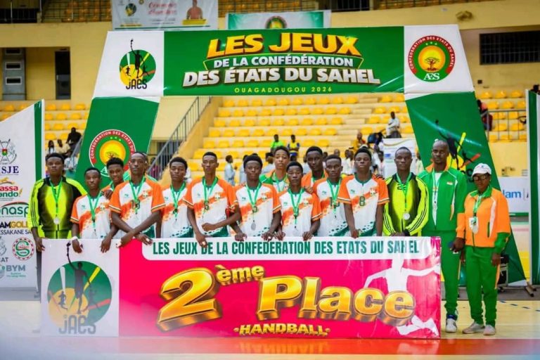 FÉLICITATIONS AUX VICE-CHAMPIONS HANDBALL – CONFÉDÉRATION DES ÉTATS DU SAHEL (AES), OUAGADOUGOU 2026